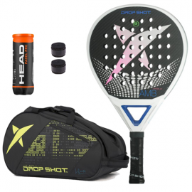 PACK DROP SHOT CRISTAL 3.0 + PALETERO HERU