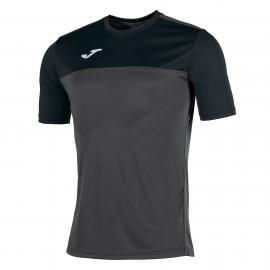 CAMISETA JOMA WINNER ANTRACITA NEGRO